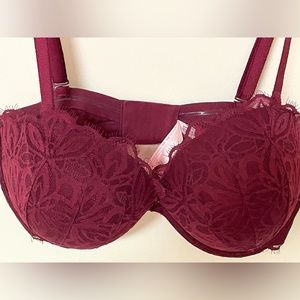Pink date plunge multi way push up bra